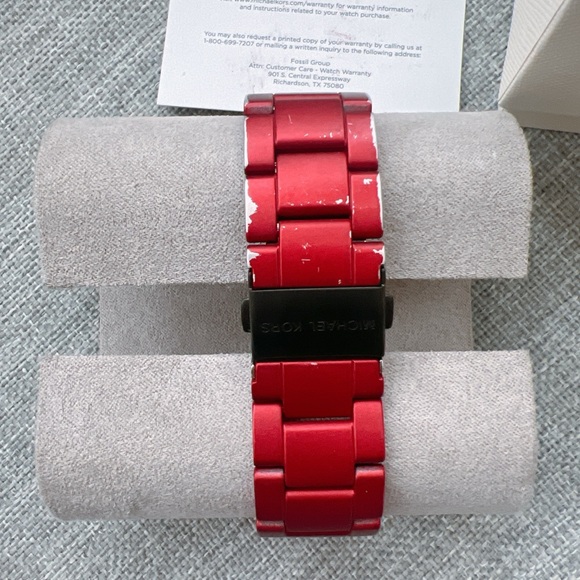 Michael Kors Watch Red Stainless Steel - Picture 10 of 14